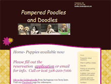 Tablet Screenshot of pamperedpoodlesanddoodles.com